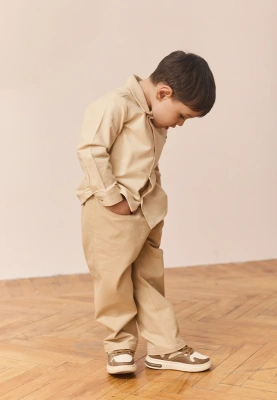 Рубашка Говард из теплого хлопка в бежевом цвете