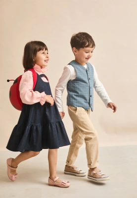 Жилет из хлопка в клеточку