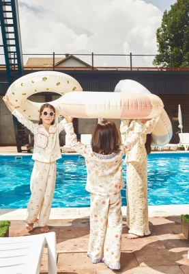 Пижама Йоджи из муслина в молочном цвете