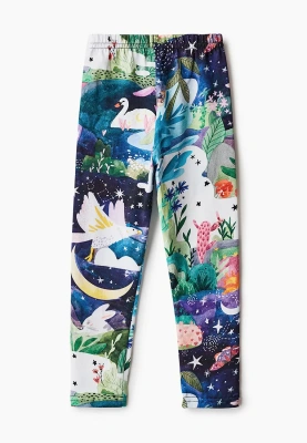 Леггинсы из тонкого трикотажа со сказочным принтом