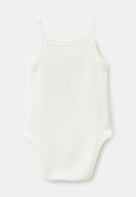 Боди на лямках с рюшей из натурального хлопка 