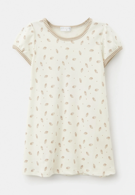 Ночная рубашка из мягкого хлопкового трикотажа в молочном цвете