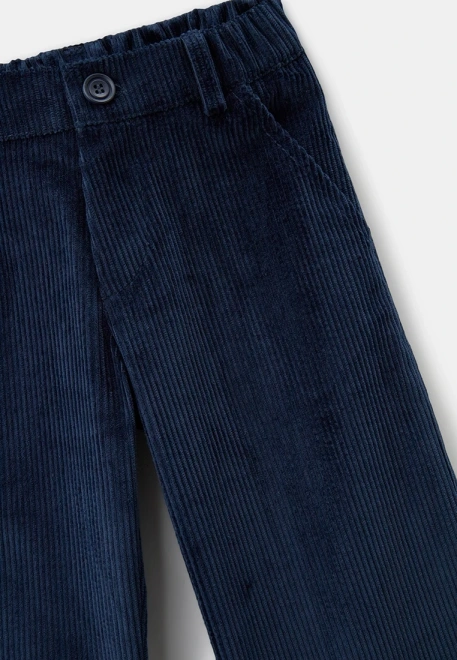 Брюки темно-синего цвета из вельвета