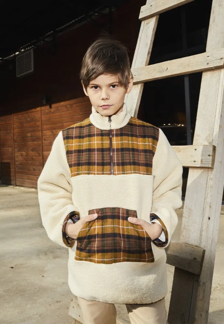 Анорак на молнии из экомеха на мальчика