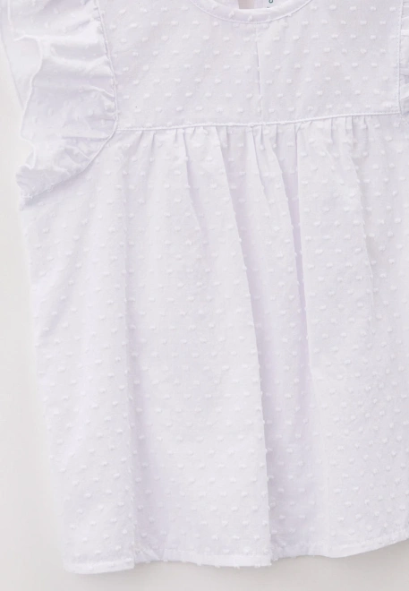 Блузка летняя с рукавами-крылышками из текстурного хлопка