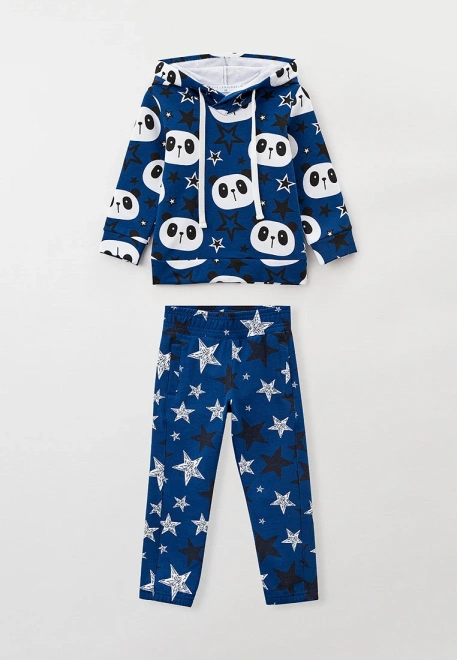 Костюм с худи и брюками принт панды