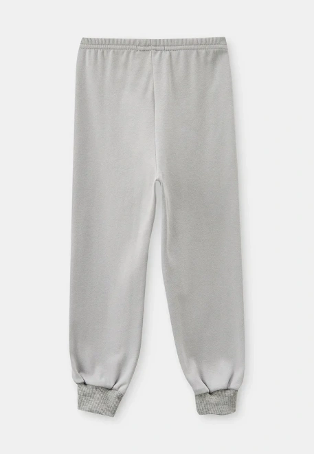 Пижама для мальчиков с принтом в сером цвете