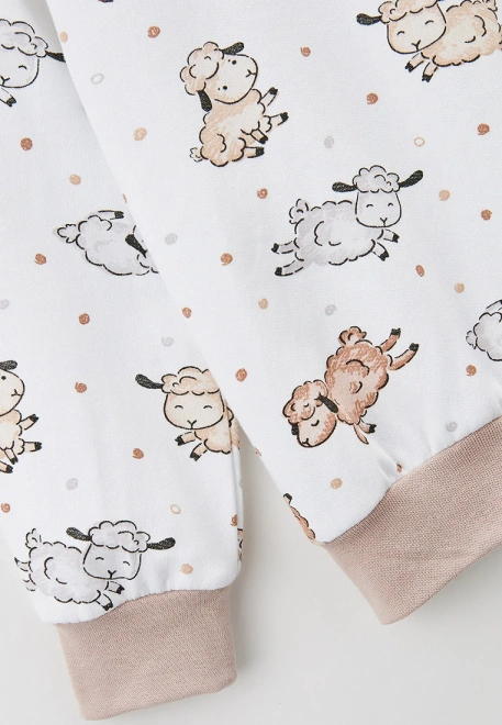 Пижама Грей теплая с брюками принт овечки