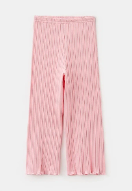 Комплект из футболки и брюк в розовом цвете для девочек