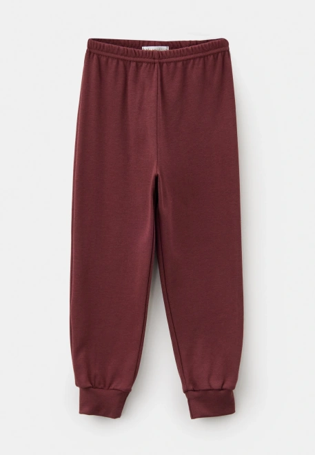 Пижама Чен с принтом в бордовом цвете