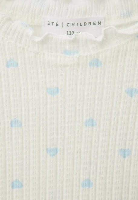 Комплект из футболки и брюк для девочек в белом цвете