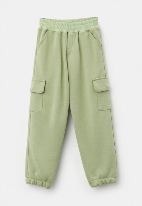 Брюки Клейтон из трехнитки в оливковом цвете