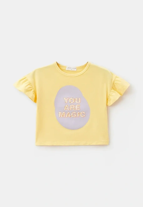 Блузка однотонная с принтом Блузка однотонная с принтом