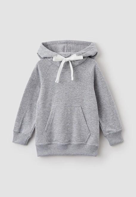 Худи  с карманом кенгуру в цвете серый меланж 