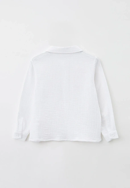 Рубашка на мальчика из муслина белая