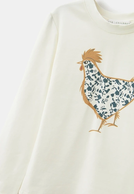 Лонгслив на девочку с принтом 