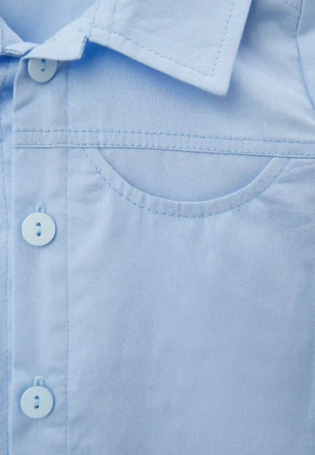 Рубашка Говард из сатина в голубом цвете