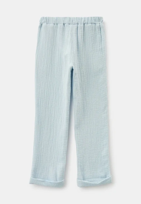 Брюки для мальчика с отворотами муслина