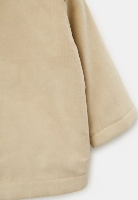 Куртка Катар из микровельвета в бежевом цвете