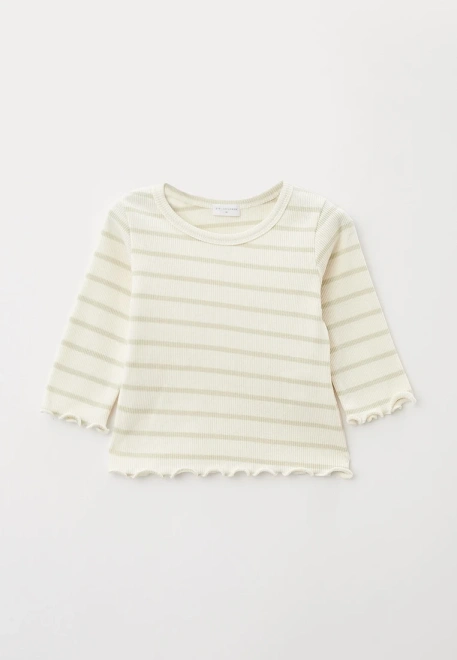 Лонгслив в полоску из трикотажа в рубчик 