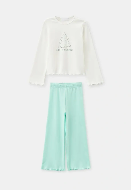 Пижама Эбигейл с принтом мятного цвета для девочек