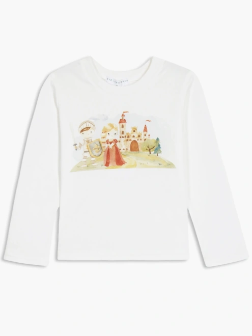 Лонгслив из хлопка с  печатным рисунком рыцарь и принцесса