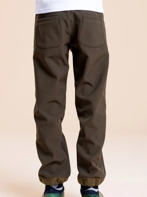 Брюки из влагозащитного материала софтшелл с резинками по низу брючин