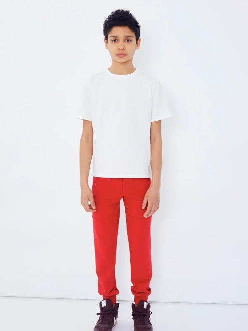 Брюки красные в стиле casual для мальчика