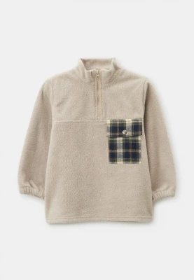 Анорак Уэйн из футера в бежевом цвете