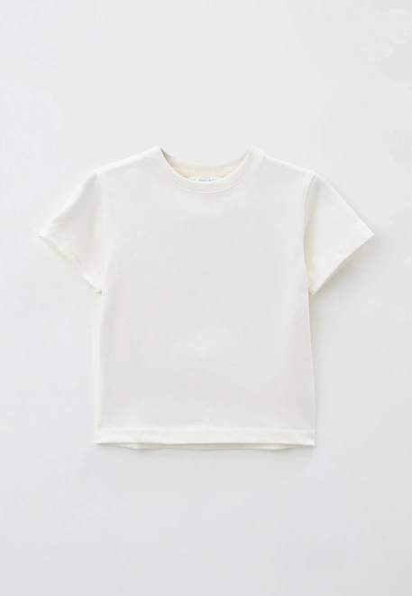 Футболка из плотного хлопка с рисунком смайлики-цветы на спинке Футболка из плотного хлопка с рисунком смайлики-цветы на спинке