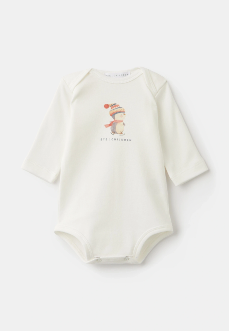 Боди Джулиан молочного цвета с принтом