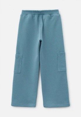 Брюки Алан из трехнитки в серо-синем цвете