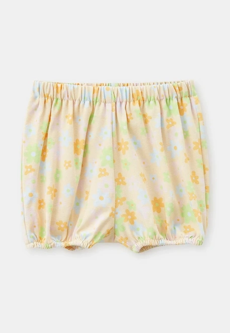 Комплект из футболки и шортиков в цветочек 