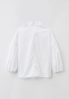 Блузка из хлопка с тонким рисунком на молнии 