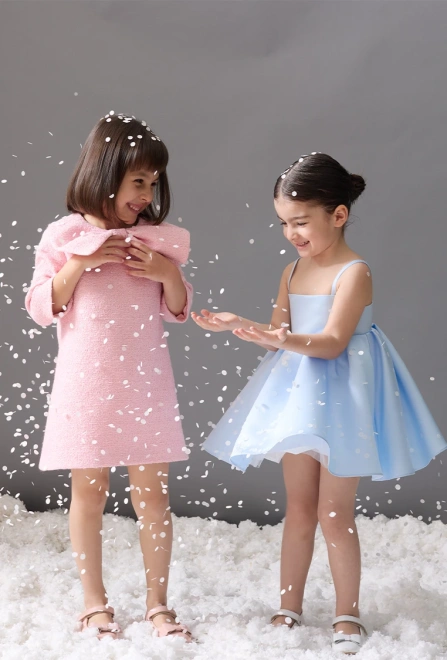 Платье Пион из букле в розовом цвете