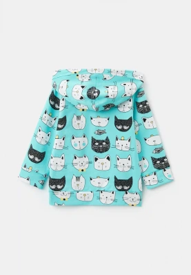 Толстовка Голливуд с капюшоном в бирюзовом цвете