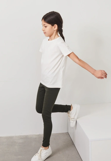 Леггинсы однотонные в цвете хаки 