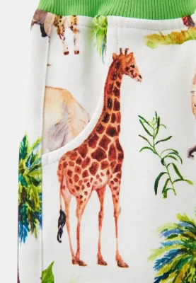 Шорты из трикотажа с ярким принтом