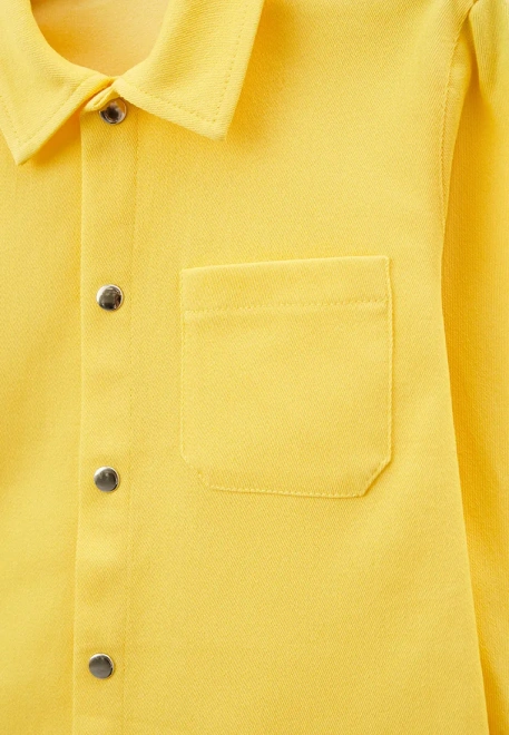 Рубашка из денима ярко-желтого цвета на кнопках Рубашка из денима ярко-желтого цвета на кнопках