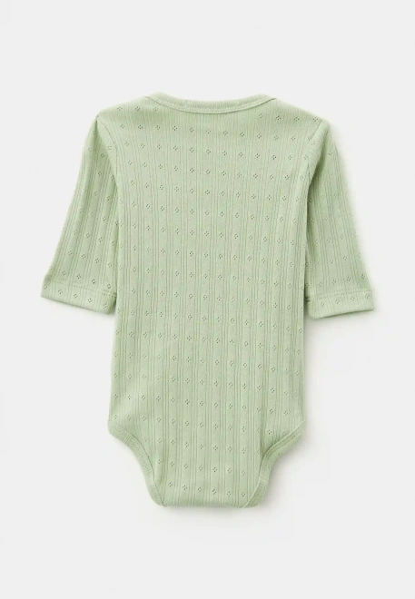 Комплект из двух боди серо-розового и зеленого цвета