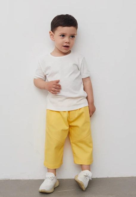 Шорты желтые из денима 