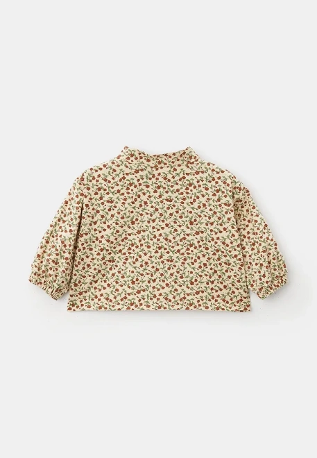 Костюм из теплого хлопка бежевого цвета