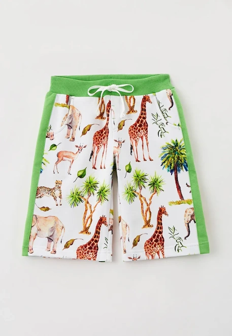 Шорты из трикотажа с ярким рисунком 