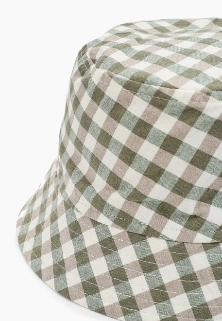 Панама летняя из хлопка в клетку