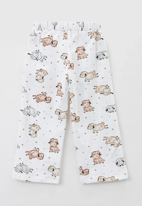 Пижама Грей теплая с брюками принт овечки