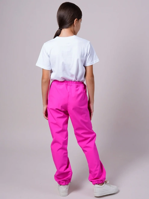 Брюки из влагозащитной ткани в цвете фуксия 