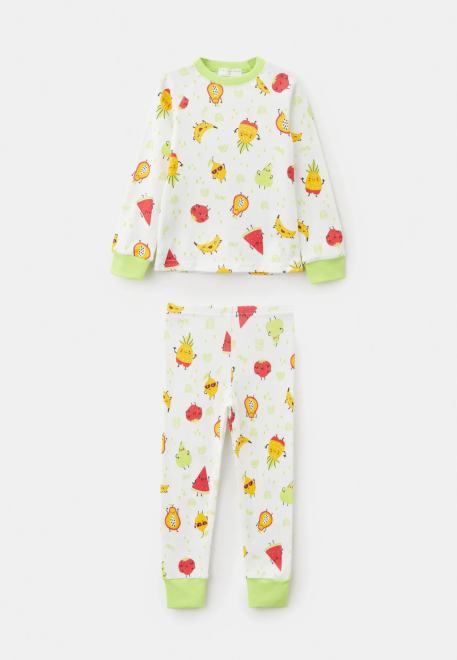 Пижама из хлопка с принтом фрукты