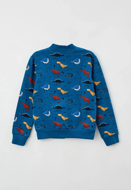 Толстовка на молнии из футера с принтом дино