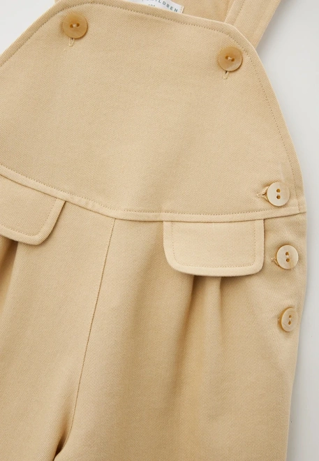 Комбинезон объемный из бежевого денима для малышей