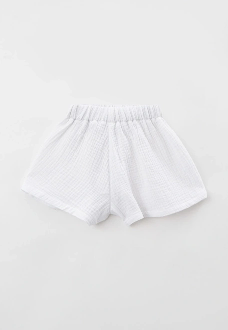 Костюм летний из укороченного топа и свободных шорт из муслина